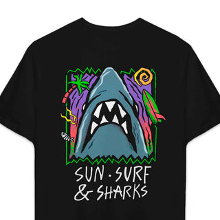 Playera Jaws Sun, Surf & Sharks