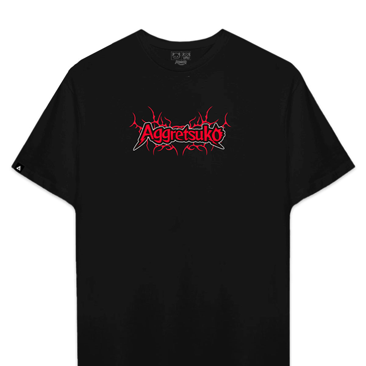 Playera Hombre Mujer Negro Aggretsuko Fire - Fan Army