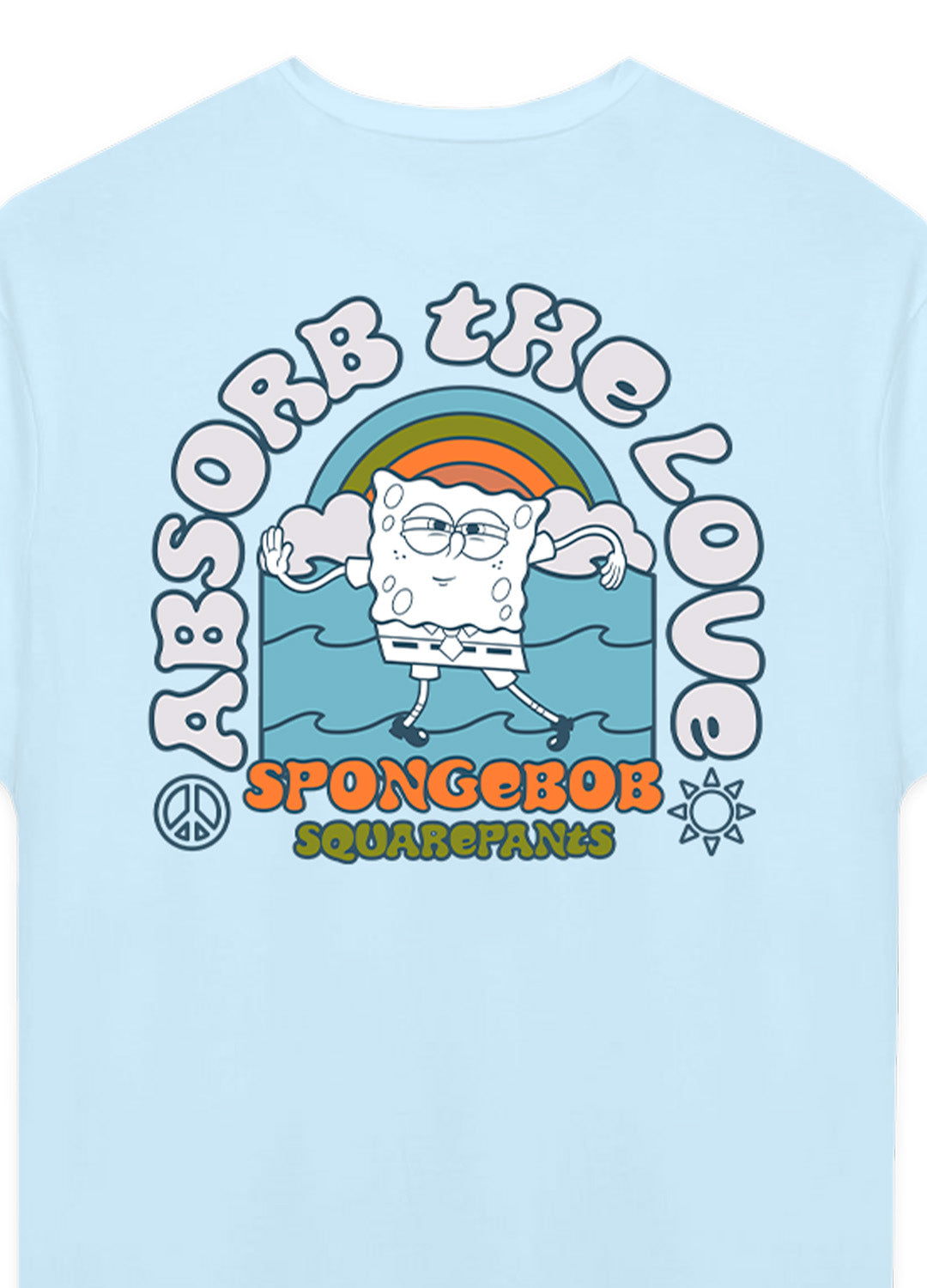 Playera Bob Esponja Hombre Mujer Azul Cielo Be the Change - Fan Army