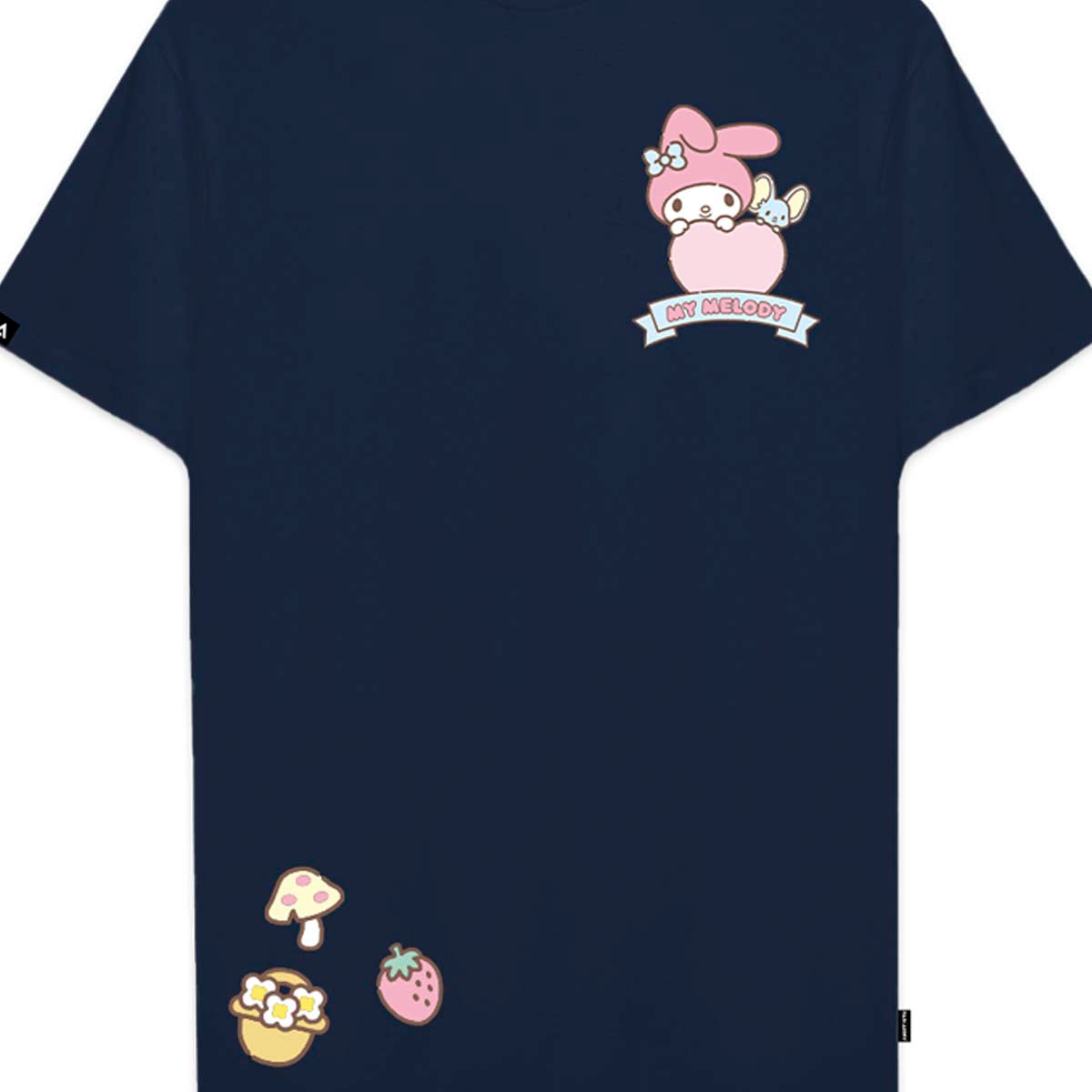 Playera Hombre Mujer Azul Marino My Melody Strawberry - Fan Army