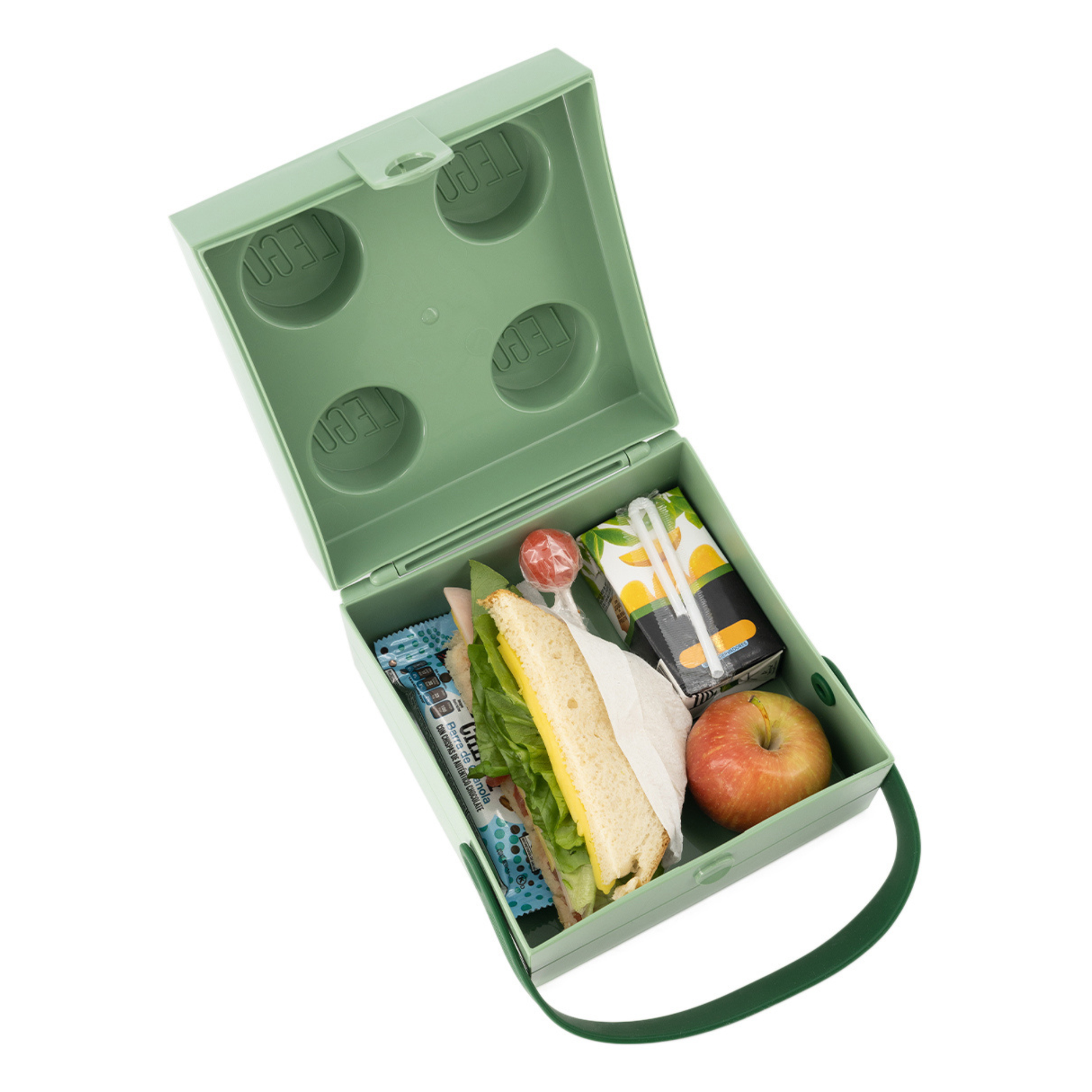 LEGO Lonchera con Asas de Niños para Alimentos y Comida - Fan Army