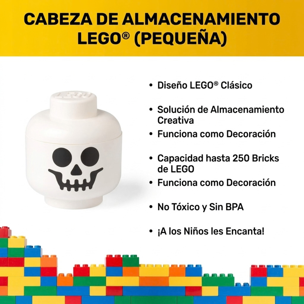 Cabeza LEGO Esqueleto Pequeña