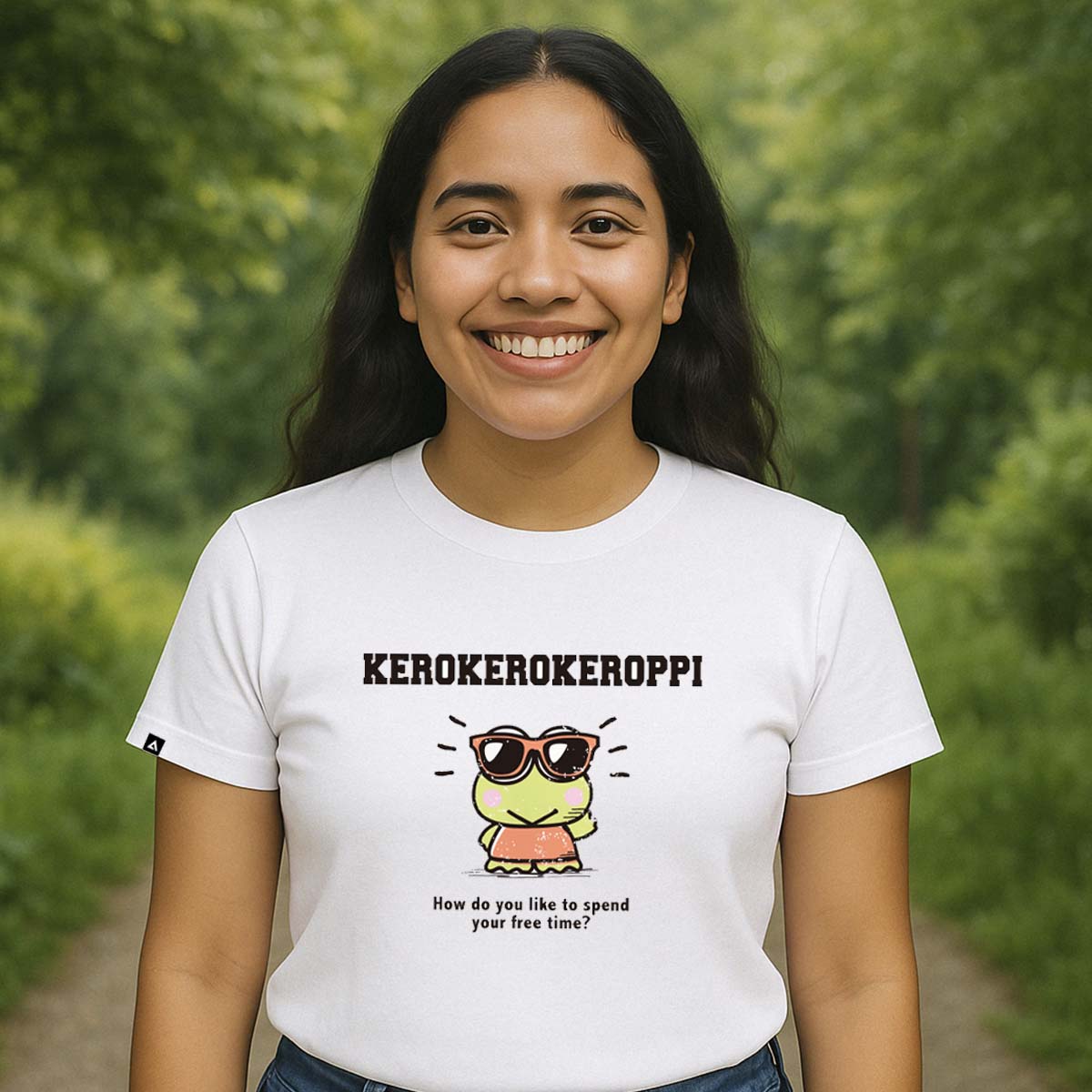 Playera Hombre Mujer Blanco Keroppi Free Time - Fan Army