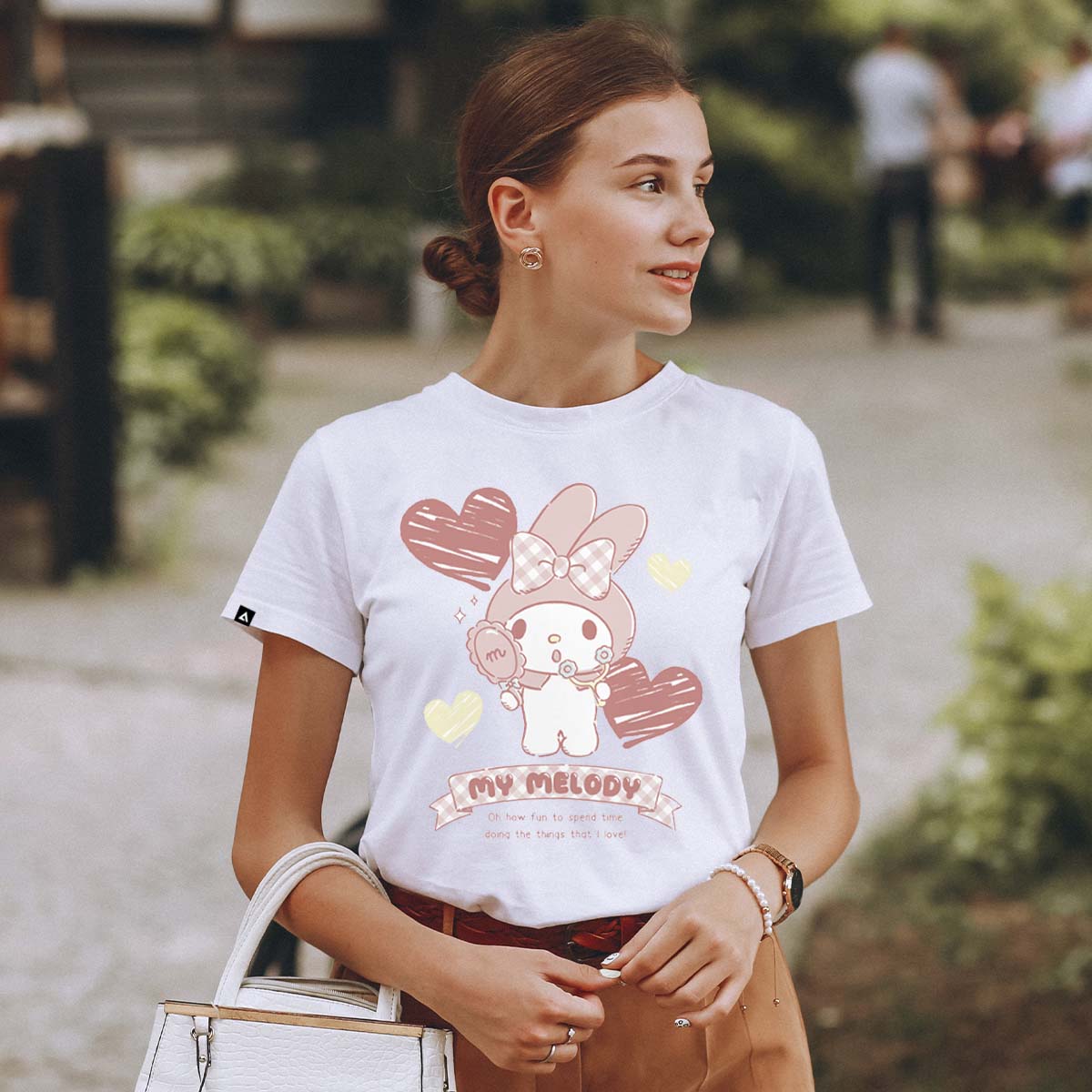 Playera Hombre Mujer Blanco My Melody Spend Time - Fan Army