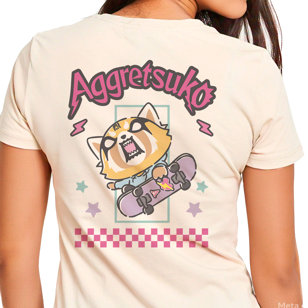 Playera Hombre Mujer Arena Aggretsuko Skate - Fan Army