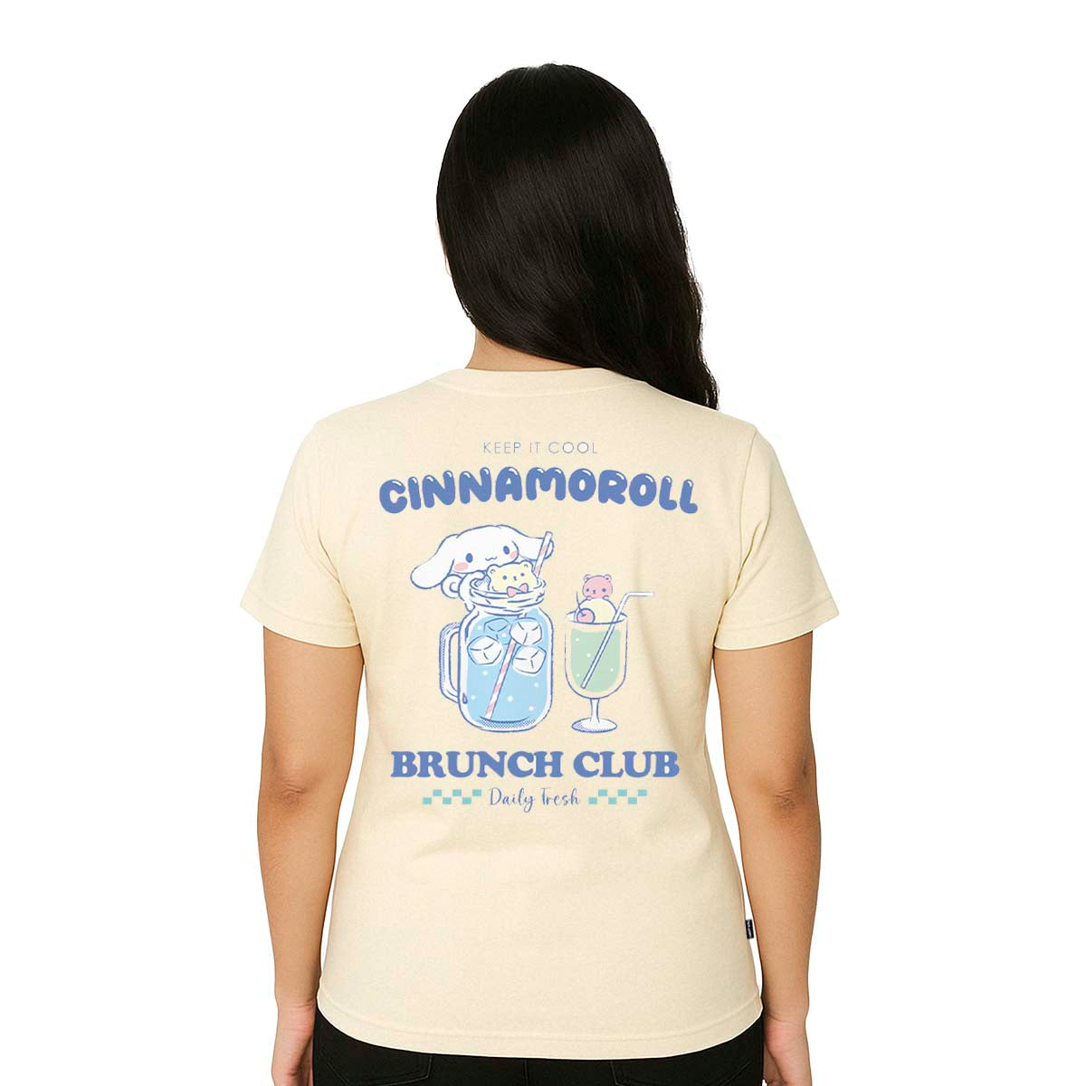 Playera Hombre Mujer Arena Cinnamoroll Brunch Club - Fan Army