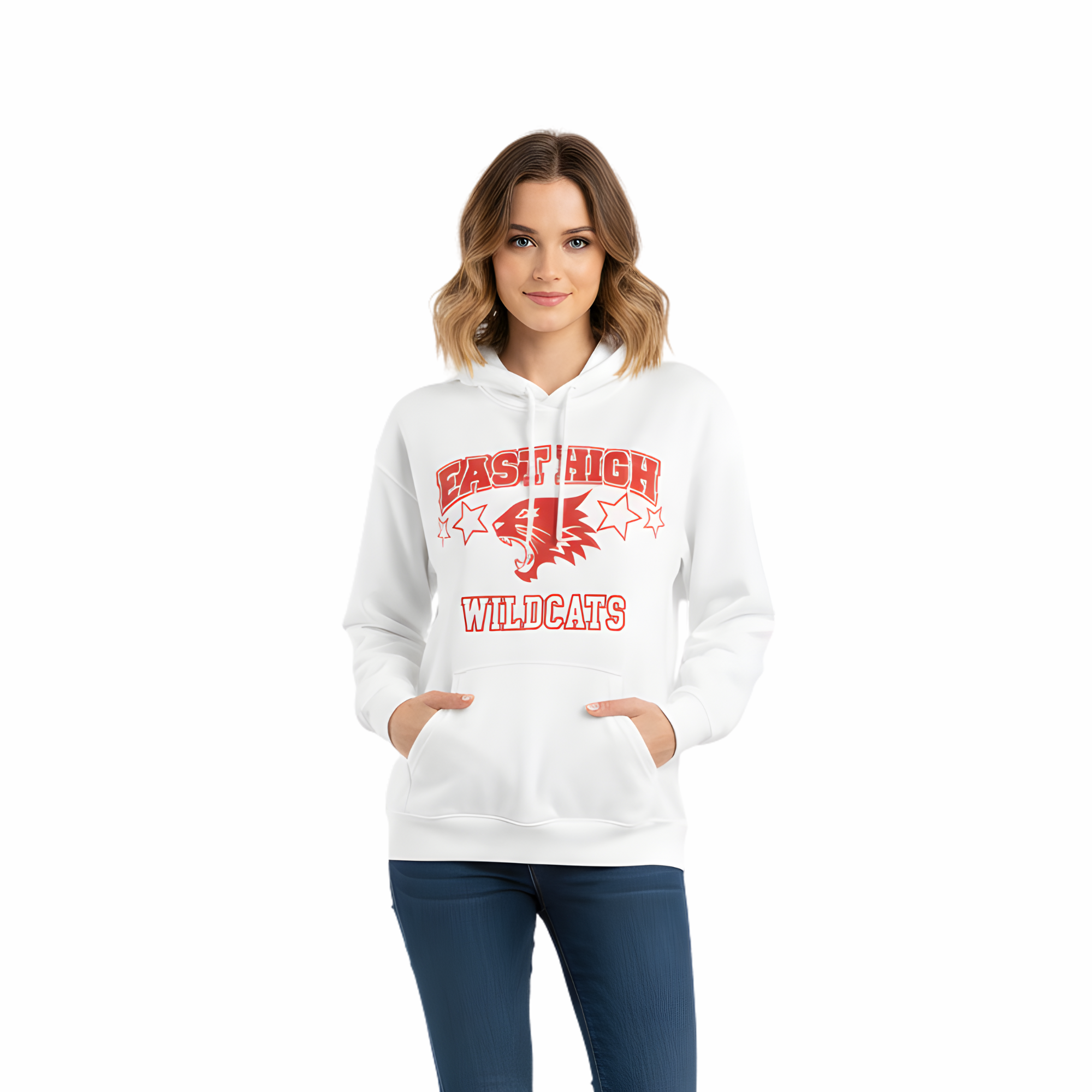Hoodie High School Musical Hombre Mujer Blanco Disney Original East High