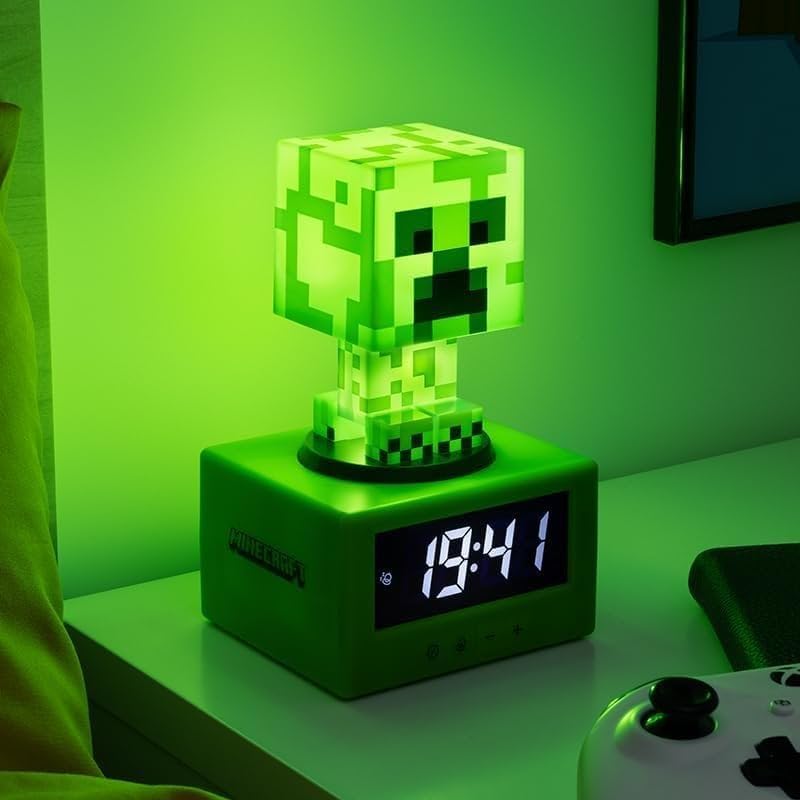 Reloj Despertador de Minecraft Creeper Lámpara Original - Fan Army