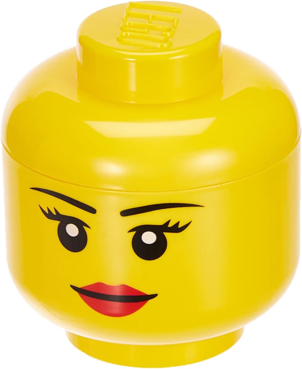 LEGO Storage - Mini Cabeza para Almacenar y Apilar - Diseño Niña Girl - Fan Army