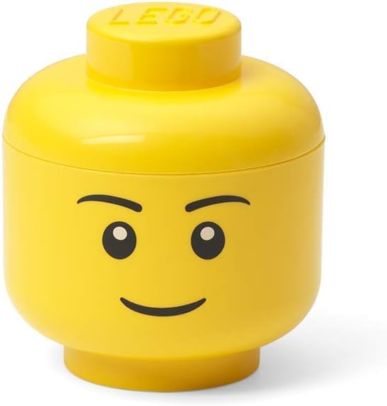 LEGO Storage - Mini Cabeza para Almacenar y Apilar - Diseño Niño Boy - Fan Army