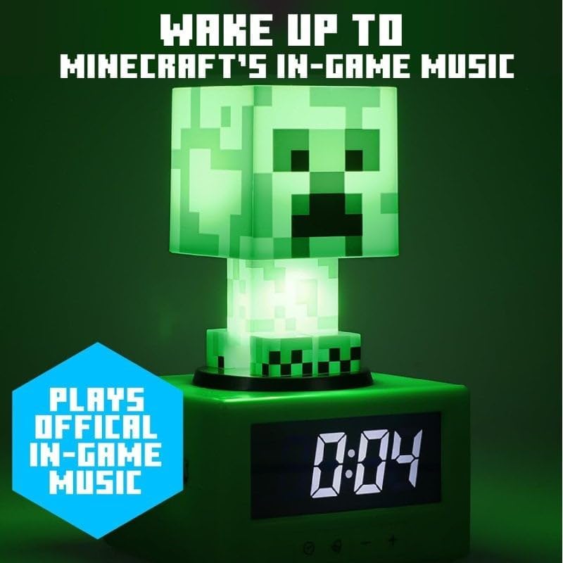 Reloj Despertador de Minecraft Creeper Lámpara Original - Fan Army