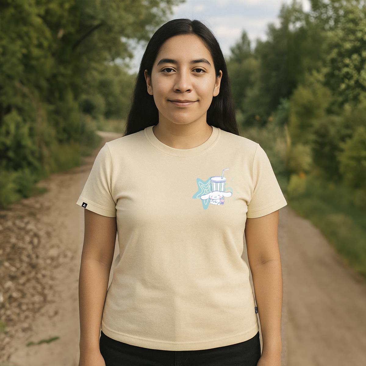 Playera Hombre Mujer Arena Cinnamoroll Brunch Club - Fan Army