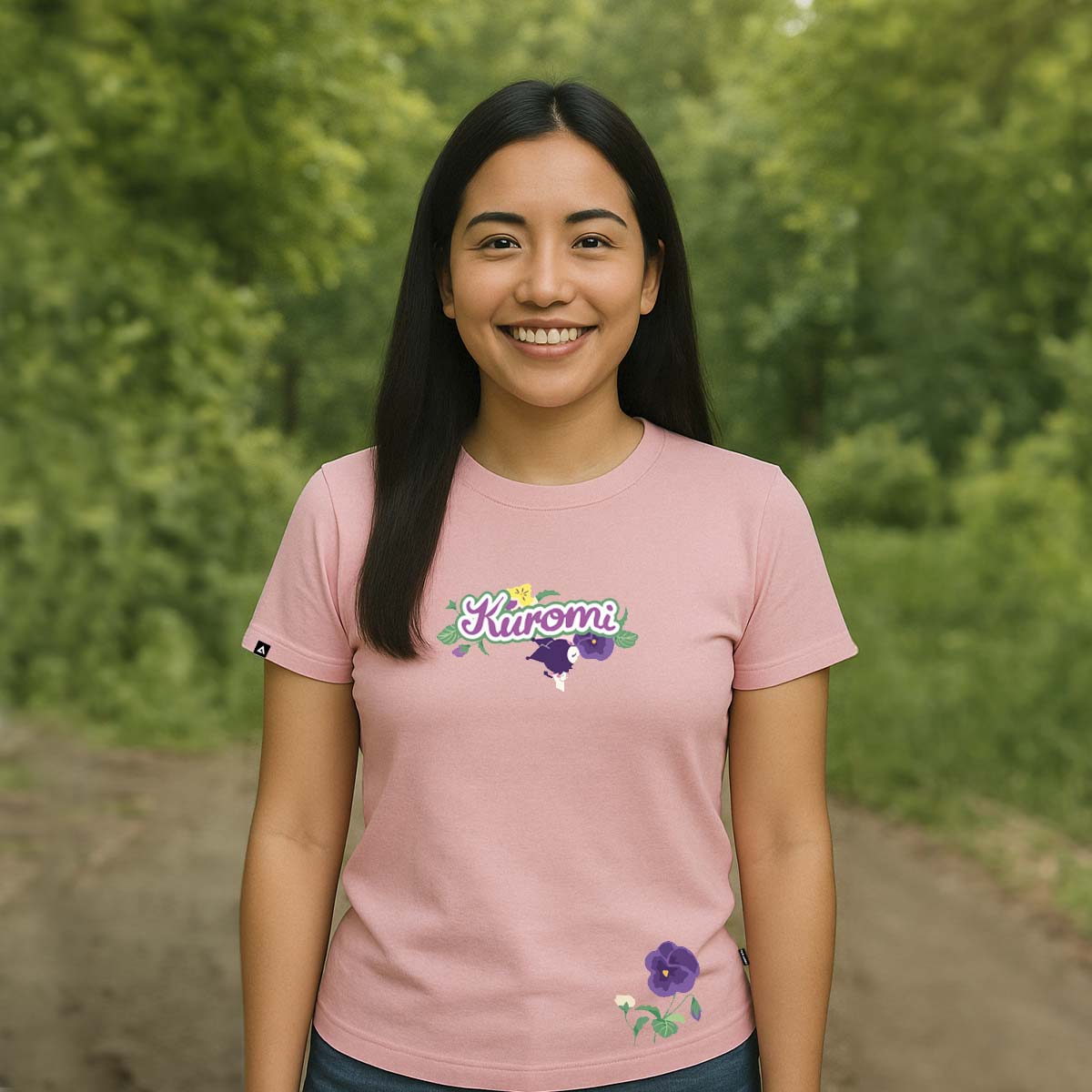 Playera Hombre Mujer Rosa Kuromi Flowers - Fan Army