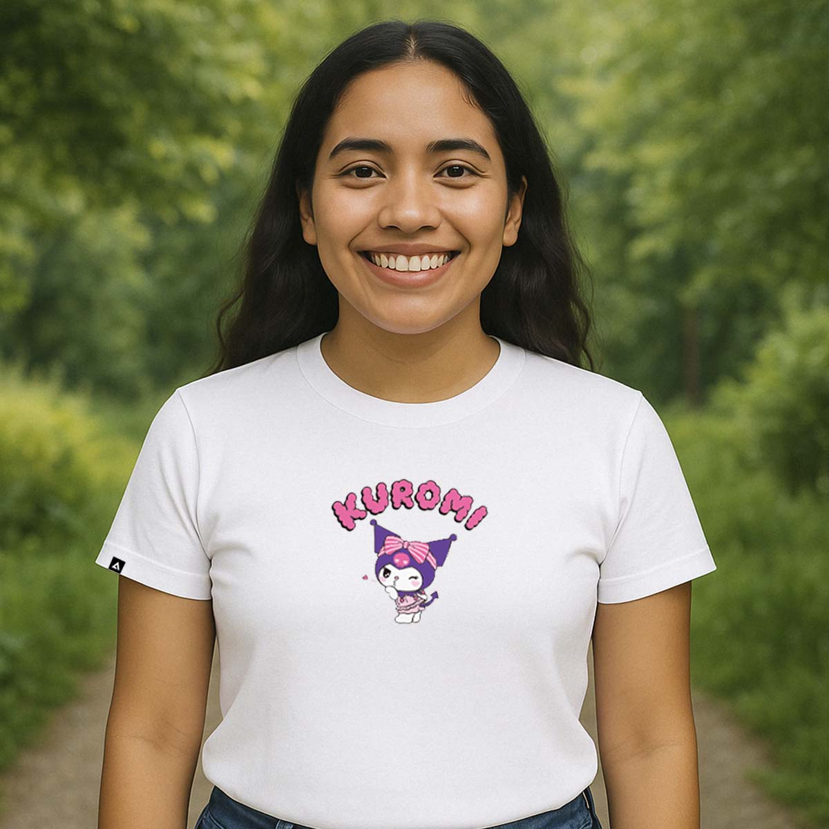 Playera Hombre Mujer Blanco Kuromi Just Chilling - Fan Army