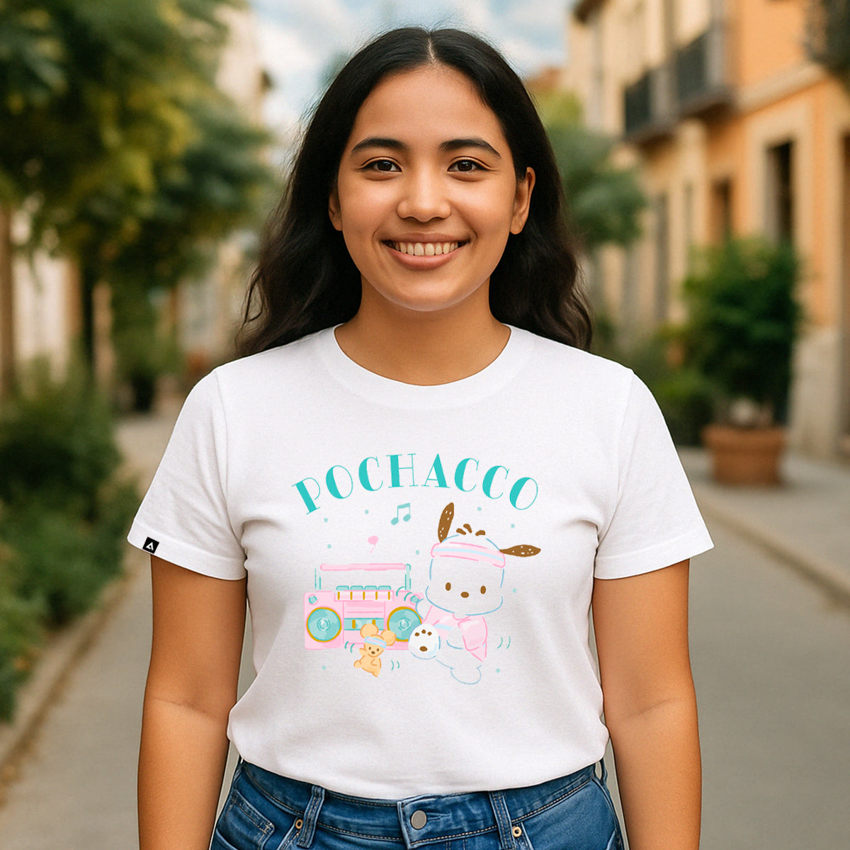 Playera Hombre Mujer Blanco Pochacco Jam - Fan Army
