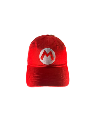 Super Mario Gorra Curva "M" Roja Mario Bros Clasica Bioworld