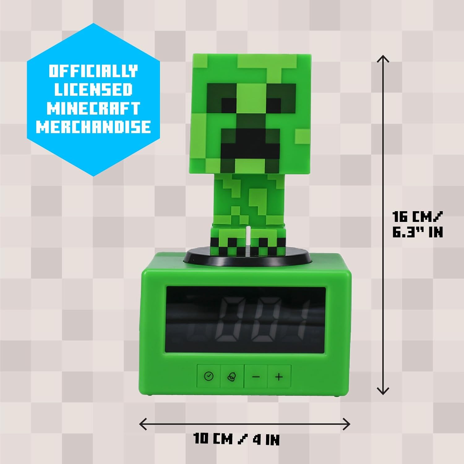 Reloj Despertador de Minecraft Creeper Lámpara Original - Fan Army