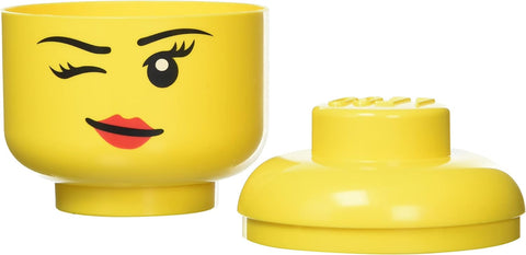 LEGO Storage - Mini Cabeza para Almacenar y Apilar - Diseño Winking Guiño