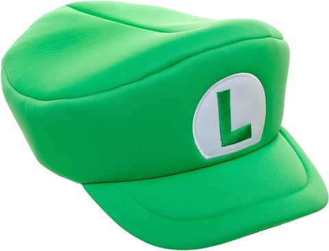 Gorro Super Mario | Cosplay Luigi "L" Disfraz Verde, Producto Oficial de Nintendo - Bioworld