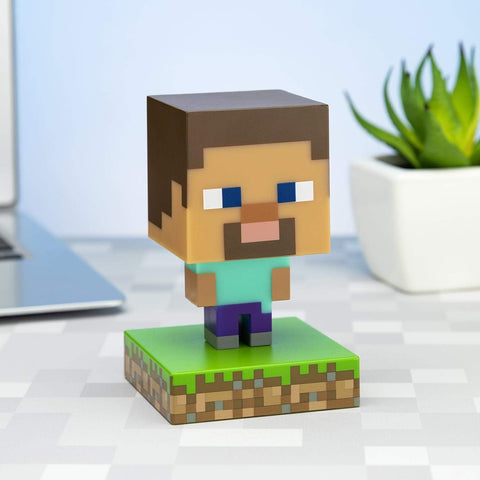 Paladone | Minecraft | Icon Luz de Steve V2, Producto Oficial