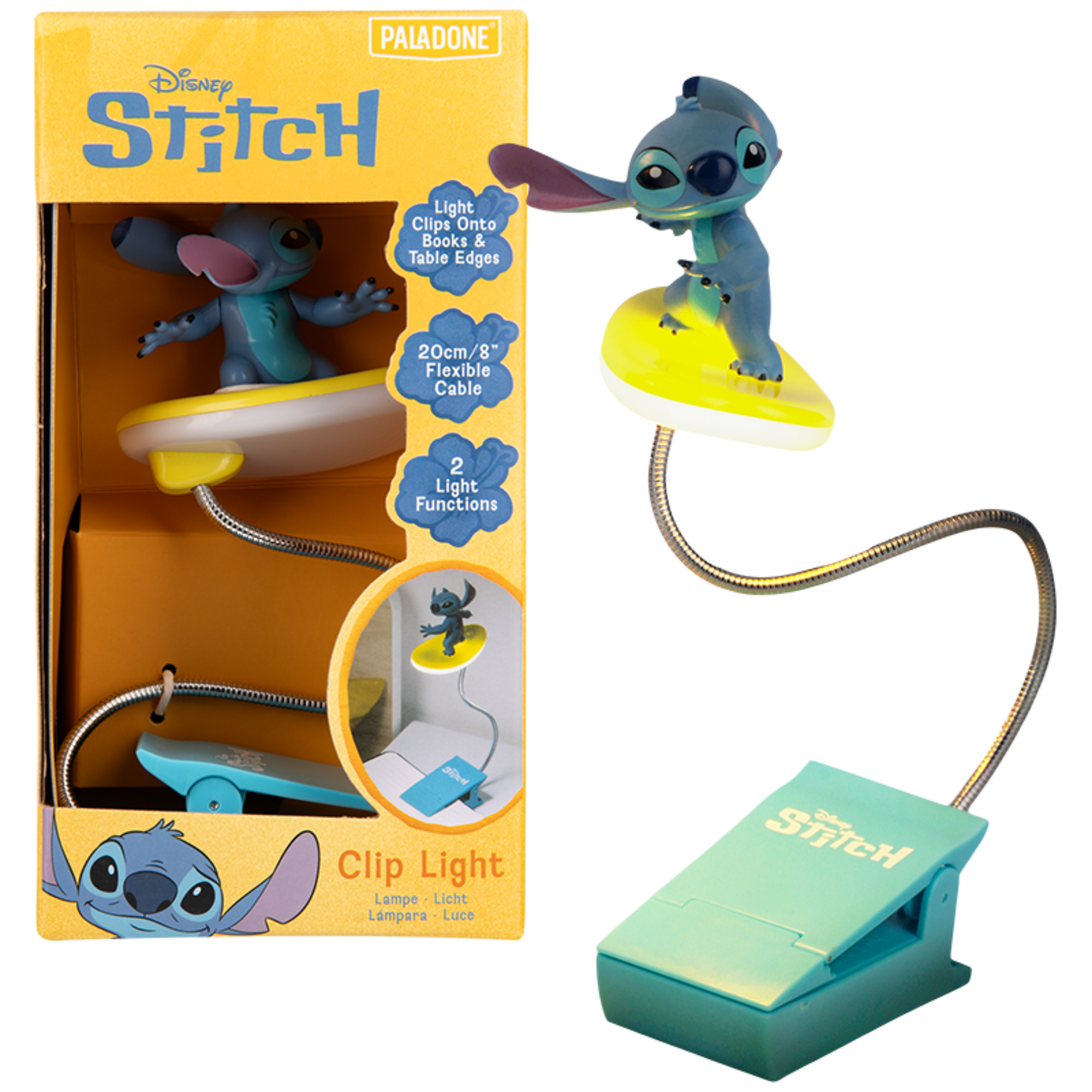 Lámpara Clip Stitch Surfing LED Luz para Lectura Flexible
