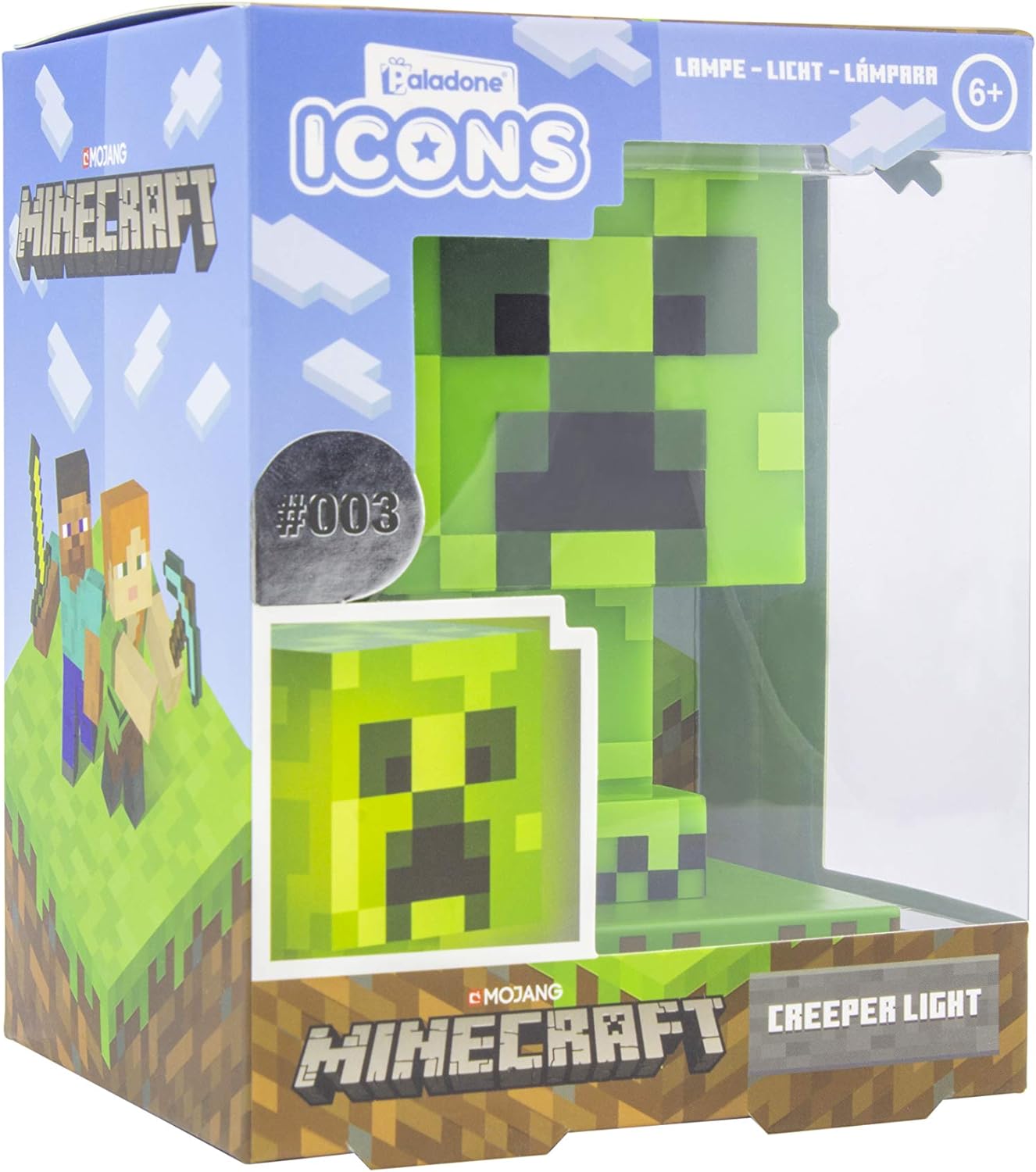 Lámpara Minecraft Icon Creeper Luz de Noche Original - Fan Army