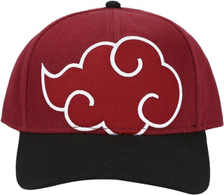 Bioworld Gorra Snapback Naruto Shippuden Akatsuki Cloud - Mezcla de Algodón y Poliéster, Ajustable, Unisex, Producto Oficial