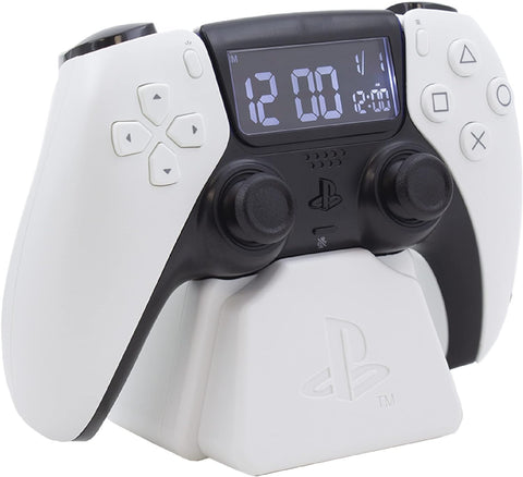 Paladone - Reloj Despertador PlayStation PS5 con Diseño de Control y Pantalla LCD - Playstation 5 PS5