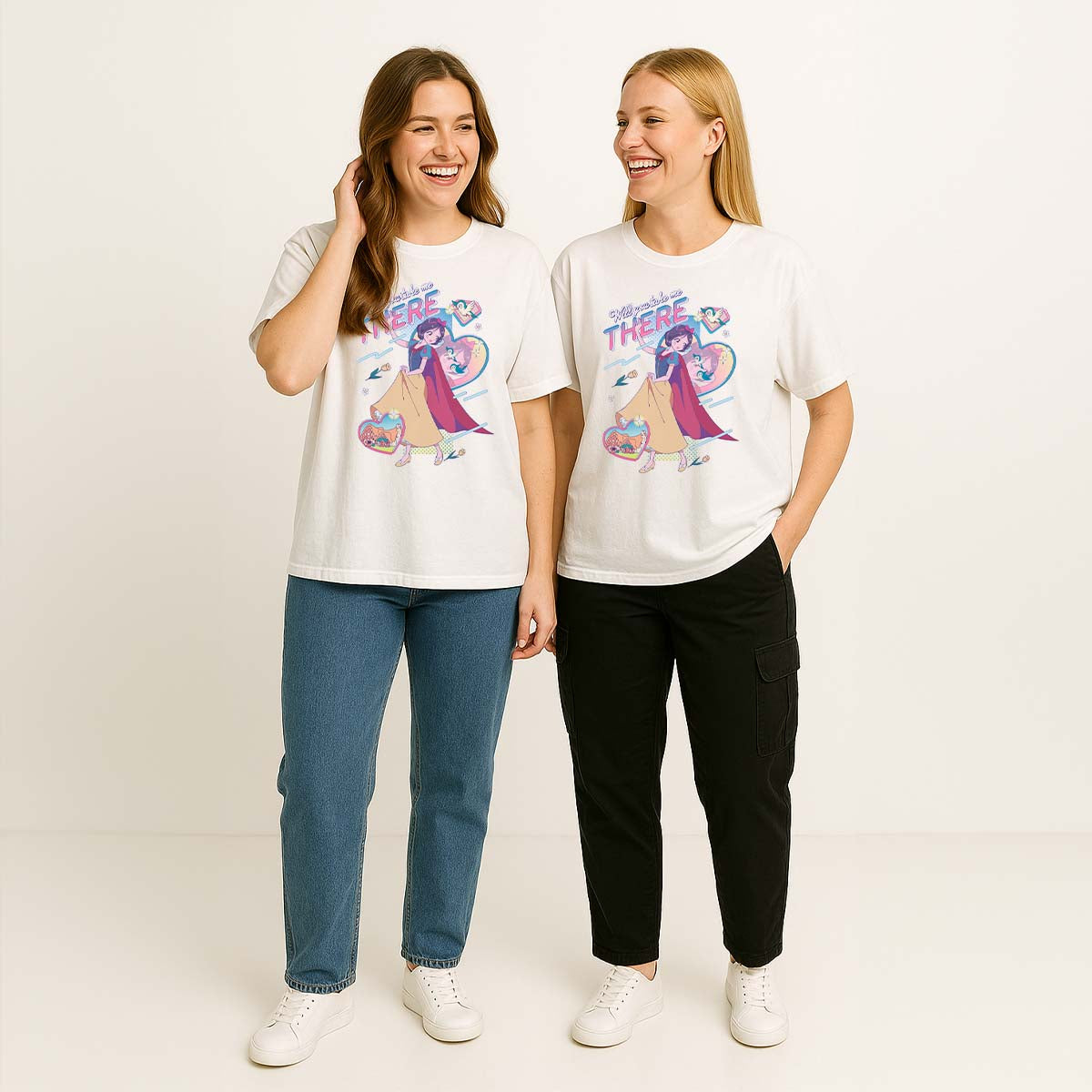 Playera Princesas Hombre Mujer Blanco Disney Original Will you Take Me There - Fan Army