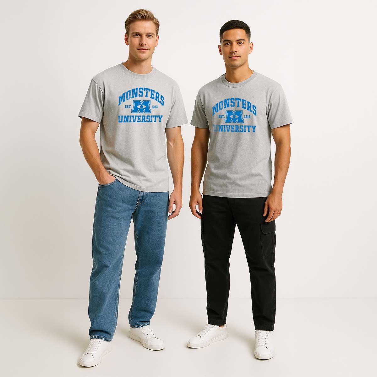 Playera Monsters University Hombre Mujer Gris Disney Pixar Original Est. 1313 - Fan Army