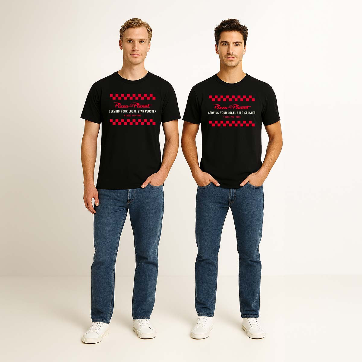 Playera Toy Story Unisex Negro Disney Original Logo Pizza Planeta - Fan Army