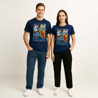 Playera 4 Fantásticos Hombre Mujer Azul Marino Marvel Original Comic