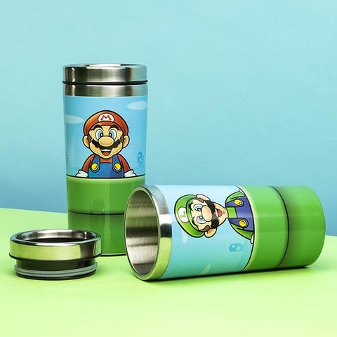 Paladone | Super Mario | Termo de Viaje Warp Pipe, Producto Oficial