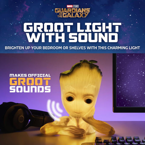 Paladone | Guardians Of The Galaxy | Lámpara Groot con Sonido, Producto Oficial