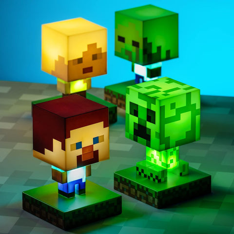Paladone | Minecraft | Icon Luz de Steve V2, Producto Oficial