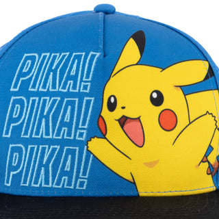 Pokemon-Gorra-para-Niños-Pika-Pikachu-Azul-Ajustable