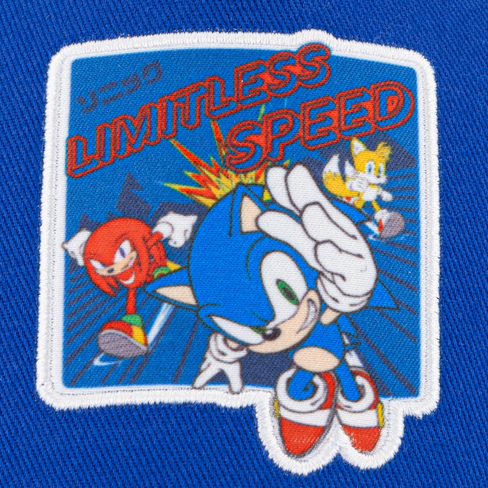 Sonic-Gorra-para-niños-parche-azul-original-SEGA-velocidad-sin-limites