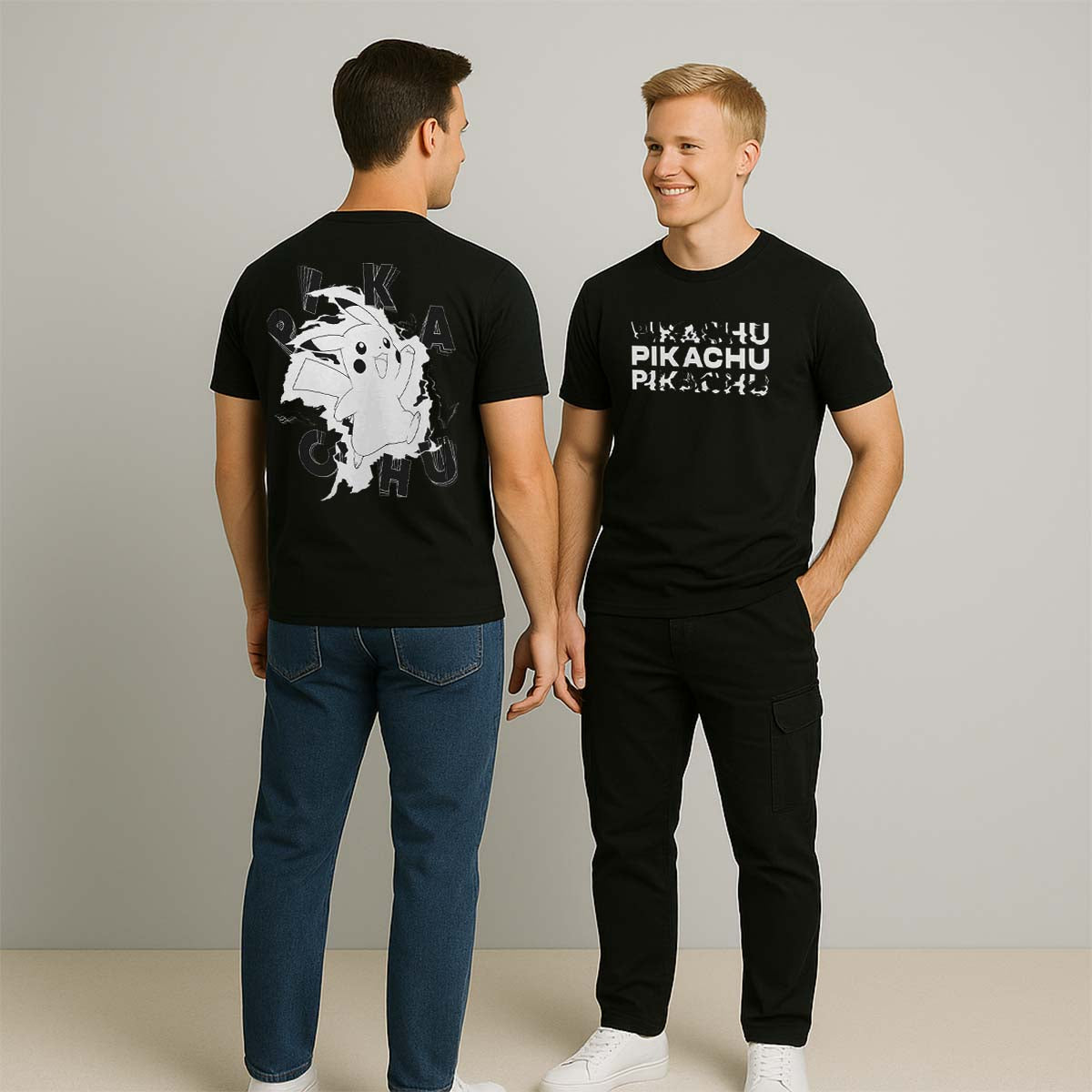 Playera Pokémon Pikachu B&W - Fan Army