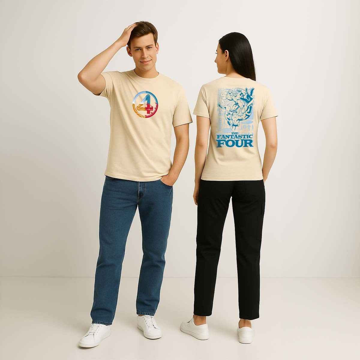 Playera 4 Fantásticos Hombre Mujer Arena Marvel Original 4 Elementos - Fan Army