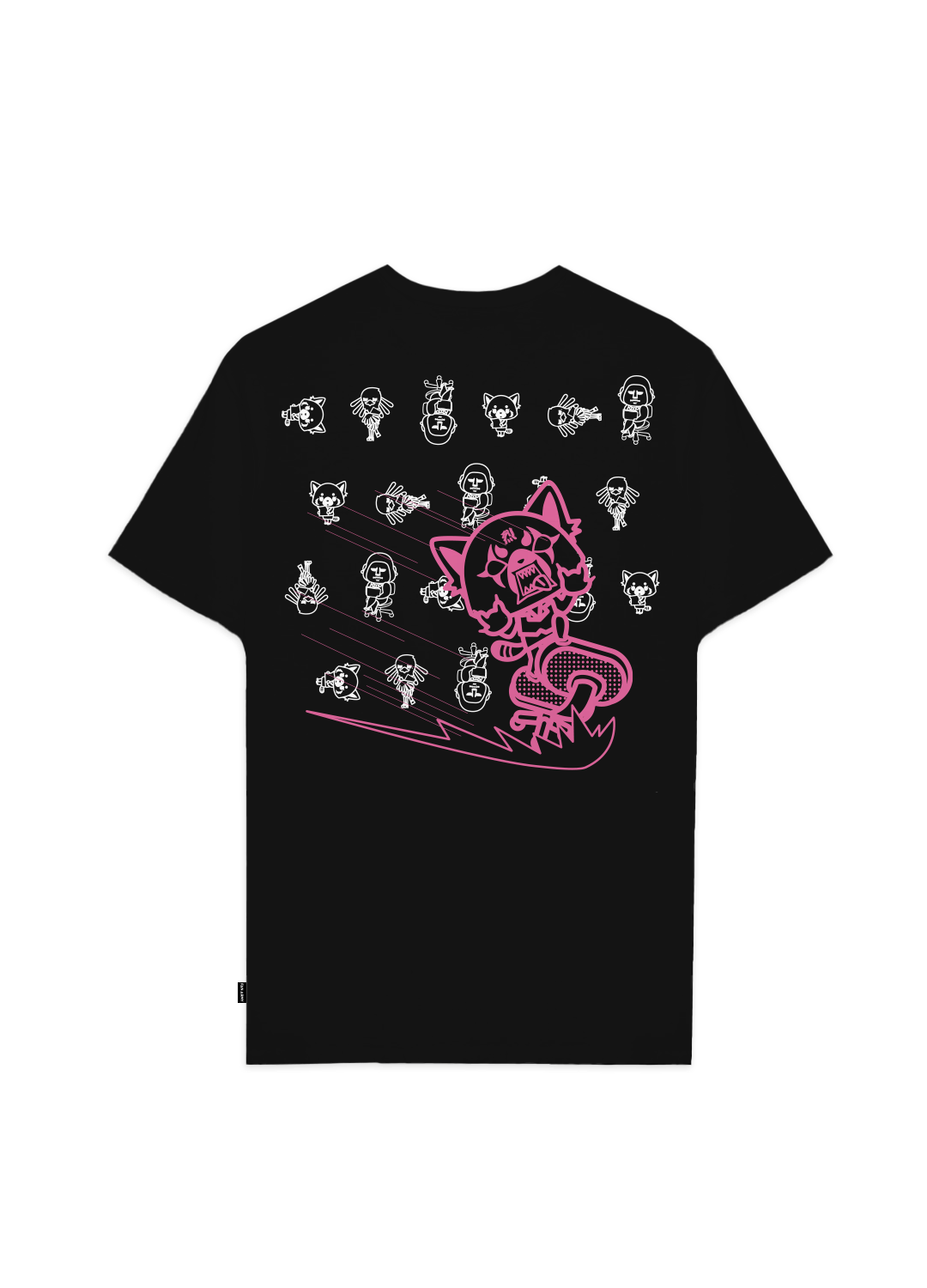 Playera Aggretsuko Hombre Mujer Negro Sanrio Original Tsubone y Kabae - Fan Army