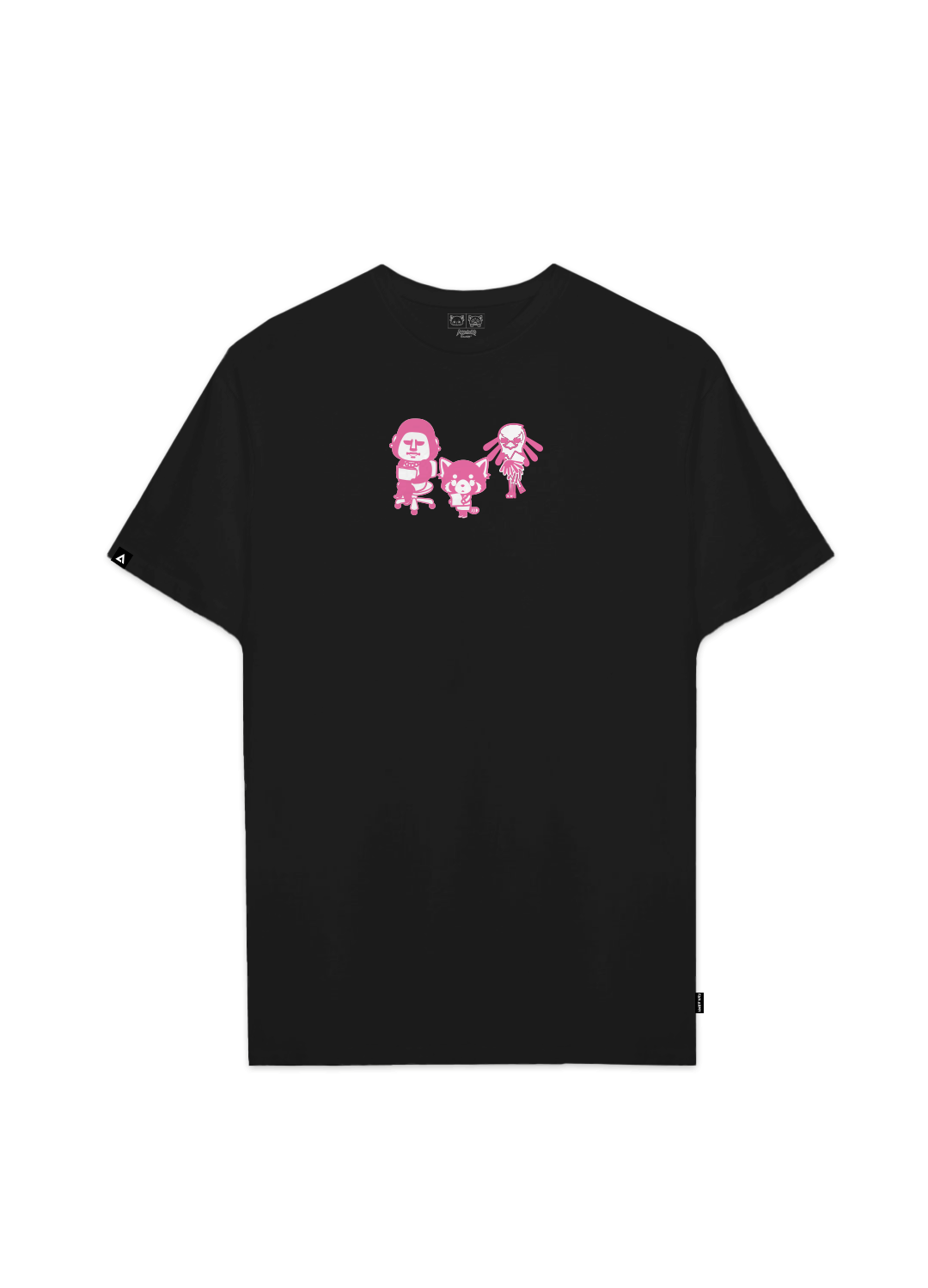 Playera Aggretsuko Hombre Mujer Negro Sanrio Original Tsubone y Kabae - Fan Army