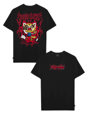 Playera Hombre Mujer Negro Aggretsuko Fire - Fan Army