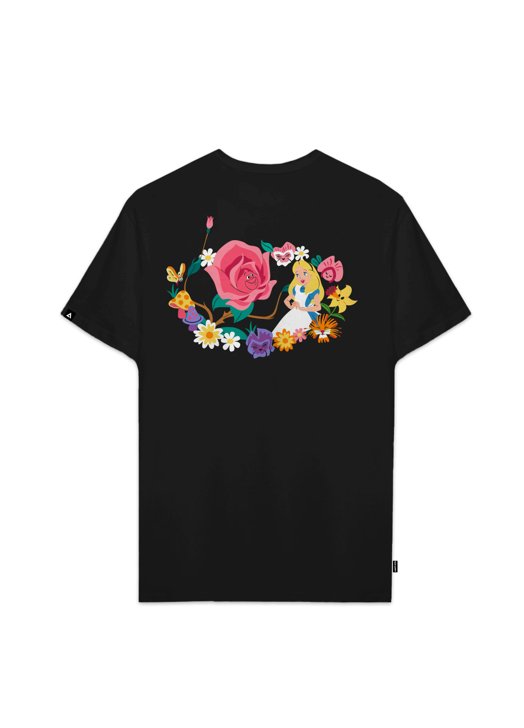 Playera Alicia en el país de las Maravillas Hombre Mujer Negro Clásicos Disney Original Wildflower - Fan Army