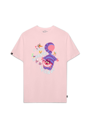 Playera Alicia en el país de las Maravillas Hombre Mujer Rosa Clásicos Disney Original Cheshire - Fan Army