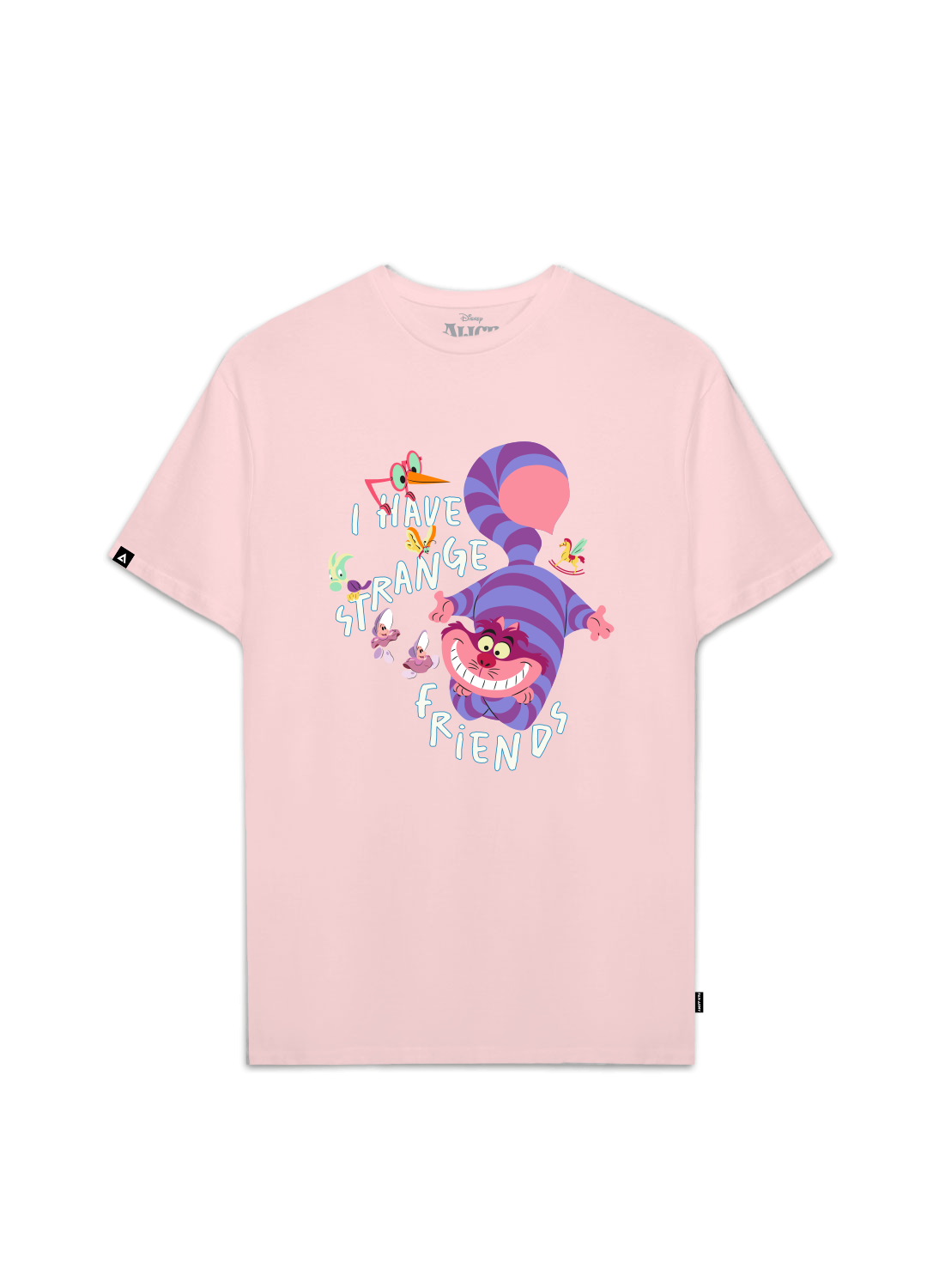 Playera Alicia en el país de las Maravillas Hombre Mujer Rosa Clásicos Disney Original Cheshire - Fan Army