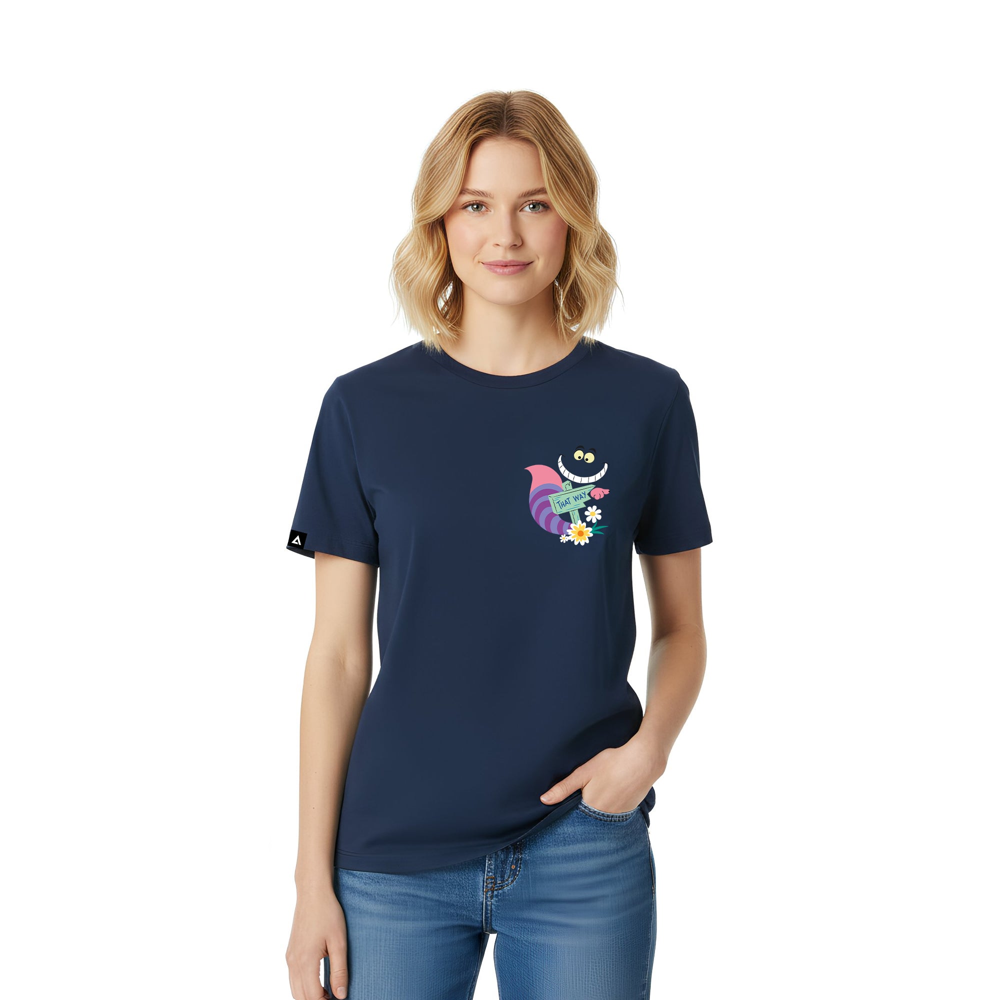 Playera Alicia en el país de las Maravillas Hombre Mujer Azul Marino Clásicos Disney Original That Way