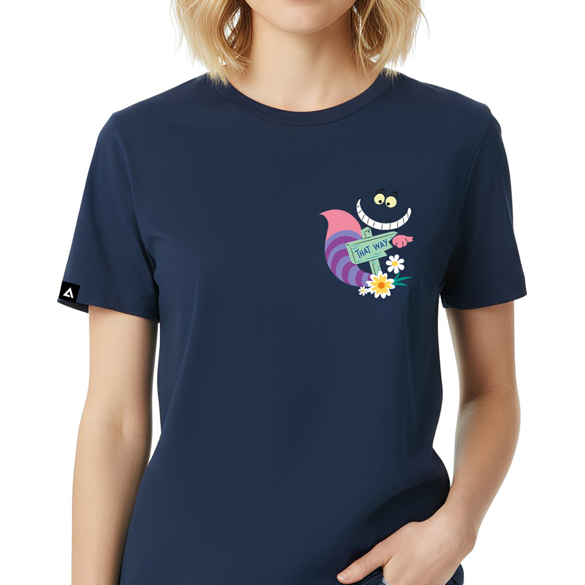 Playera Alicia en el país de las Maravillas Hombre Mujer Azul Marino Clásicos Disney Original That Way