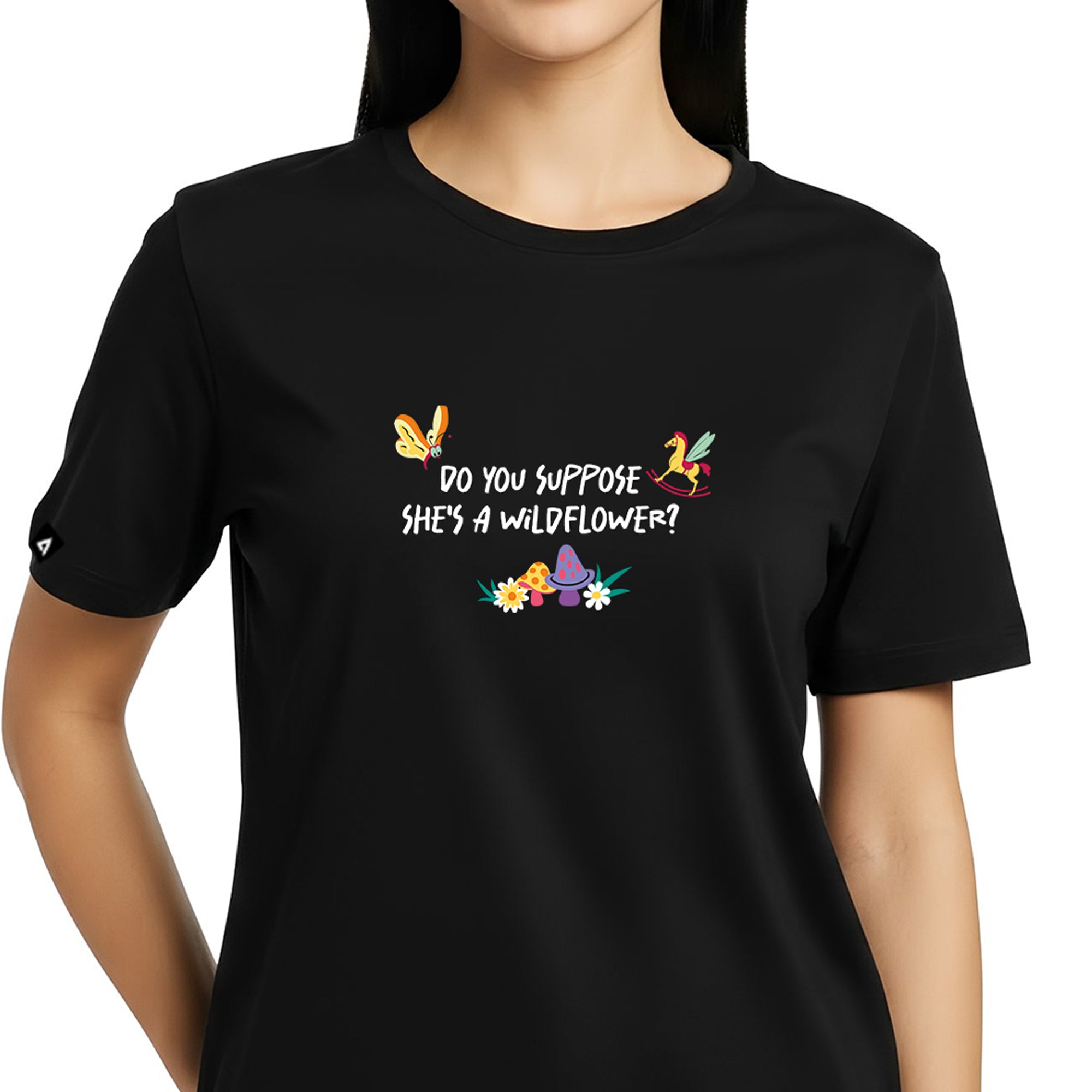 Playera Alicia en el país de las Maravillas Hombre Mujer Negro Clásicos Disney Original Wildflower