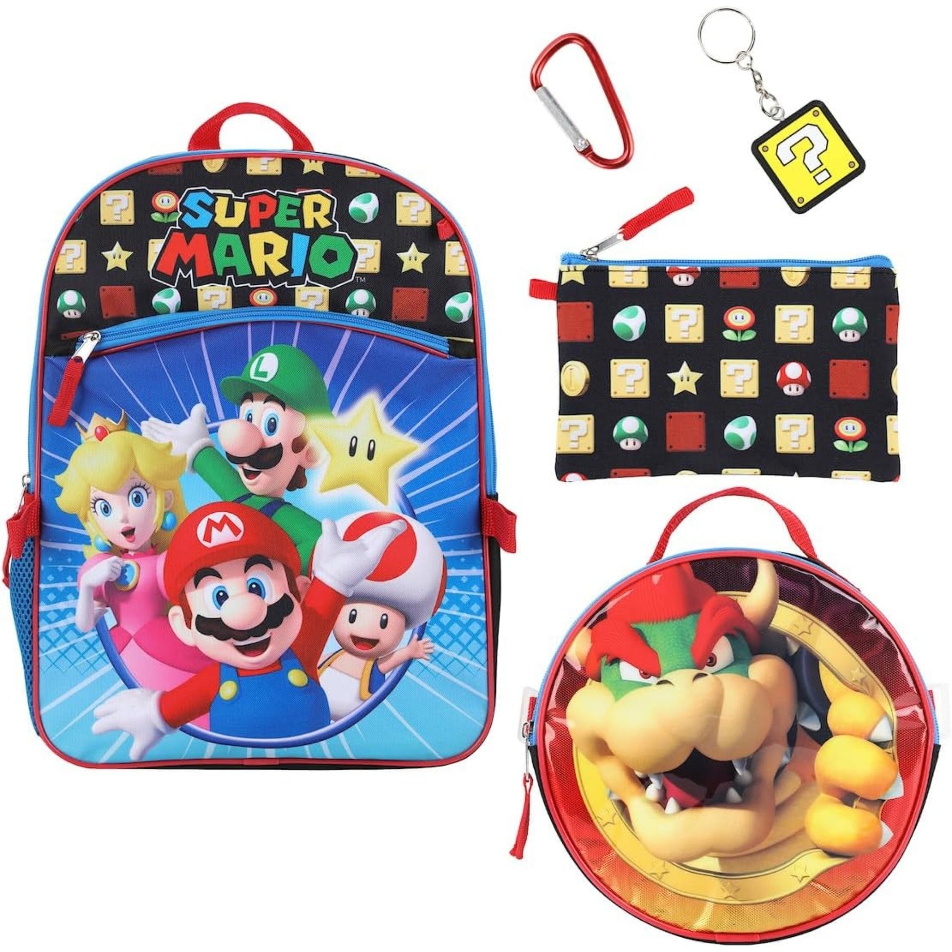 Super Mario Set 5 pza Mochila Bowser - Fan Army
