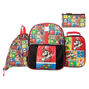 Súper Mario Set 4 Piezas: Mochila, lonchera, tote y lapicera - Fan Army